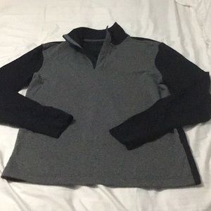 VGUC Banana Republic navy grey 1/4 zip sweater L
